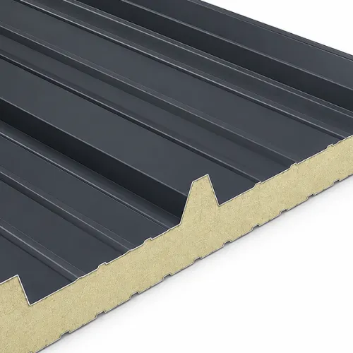 Strešni sendvič panel PUR 30 mm, antracit RAL 7016 – prerez in mere